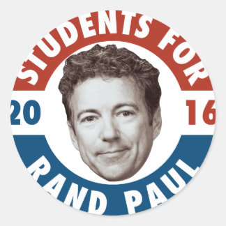 学生Rand Paul -ヴィンテージキャンペーンステッカー ラウンドシール