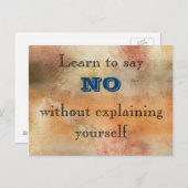 学知恵を感動的無く ポストカード (正面/裏面)