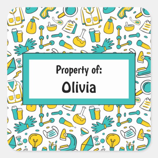 学研カラフル究室のパタパーソナライズされたーン スクエアシール (正面)