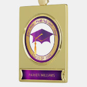 学級大エレガント学士課程卒業 ゴールドプレートバナーオーナメント (左)