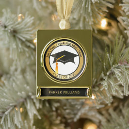 学級大エレガント学士課程卒業 ゴールドプレートバナーオーナメント