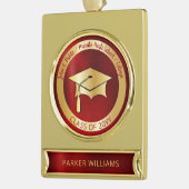 学級大エレガント学士課程卒業 ゴールドプレートバナーオーナメント (左)