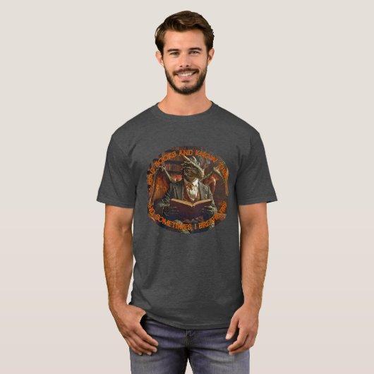 学習と楽しみのためのドラゴンリーディング Tシャツ (正面フル)