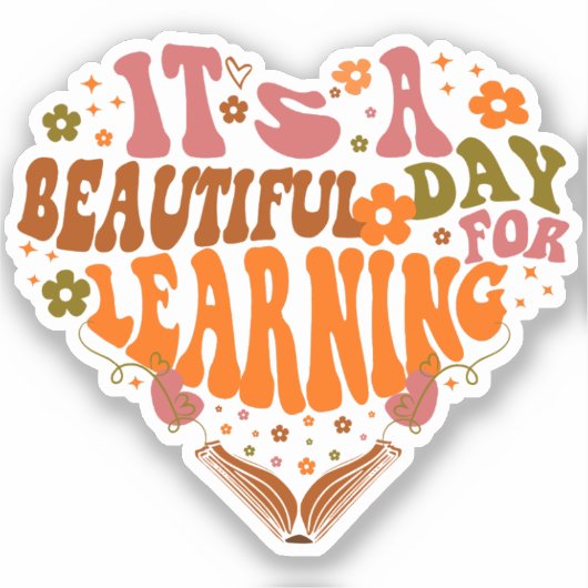 学習の日には美しい日 Teacher ギフト シール (正面)