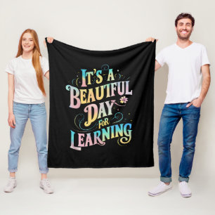 学習の日、新学期おめでとう フリースブランケット