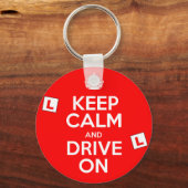 学習保者キーチェーンで落ち着いてドライブ キーホルダー (正面)