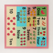 学習数果物の数カラフル子 ジグソーパズル (横)