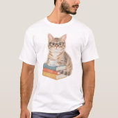 学者の猫 Tシャツ (正面)