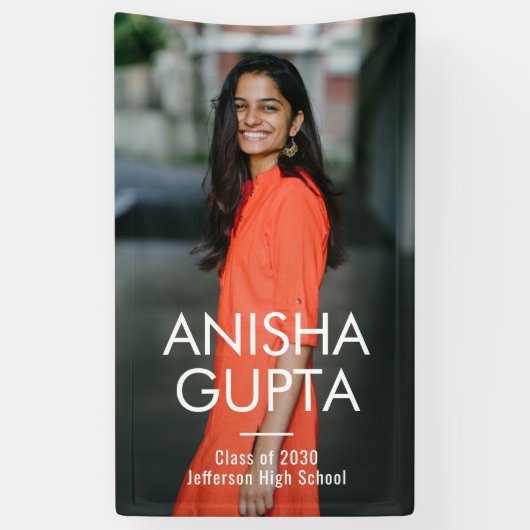 学者モダン編集可能カラー卒業バナー 横断幕 (縦)