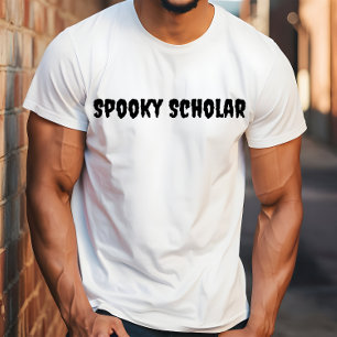 学者不気味ブラックタイポグラフィ Tシャツ