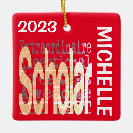 学者並外カスタム セラミックオーナメント (正面)