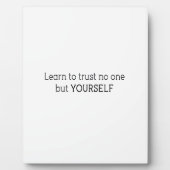 学自分以外の誰も信用しない フォトプラーク (正面)