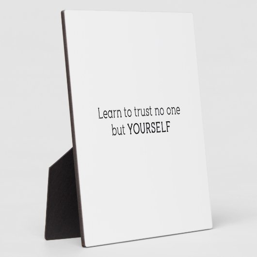 学自分以外の誰も信用しない フォトプラーク (側面)