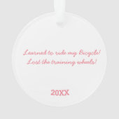 学自転車に乗失ったる オーナメント (裏面)