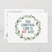 学術おもしろい的ヴィンテージ遅れのクリスマス シーズンポストカード (正面/裏面)