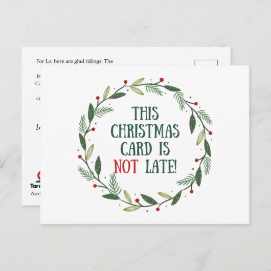 学術おもしろい的ヴィンテージ遅れのクリスマス シーズンポストカード (正面/裏面)