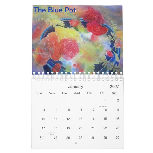 学術のカレンダー カレンダー (1月 2027)