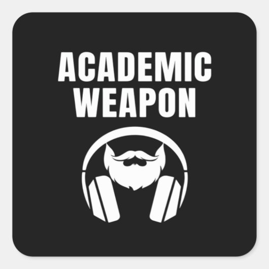 学術兵器 – 感動的クラシックおもしろいミーム スクエアシール (正面)