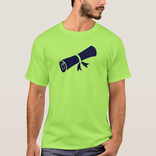 学術卒業のためのディプロマスクロールアイコン Tシャツ (正面)