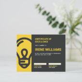 学術 ライトバルブ 認定証 ポストカード (スタンド正面)