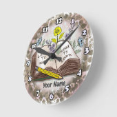 学読へ ラウンド壁時計 (傾斜)