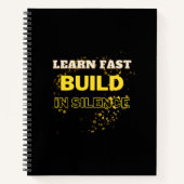 学速い構築の無音やる気を起こさせる引用文 ノートブック (正面)