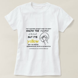 学部の数学の学生は黄色い本を持っている Tシャツ