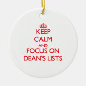 学部長ののLists平静そして焦点を保って下さい セラミックオーナメント (正面)