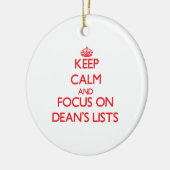 学部長ののLists平静そして焦点を保って下さい セラミックオーナメント (左)