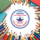 学長の投票：星を上げる ラウンドシール