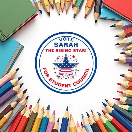 学長の投票：星を上げる ラウンドシール