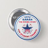 学長の投票:星を上げる 缶バッジ (正面&裏面)