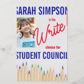 学長の投票:生徒会選挙 チラシ (裏面)