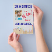 学長の投票:生徒会選挙 チラシ (ハンドル)