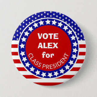 学長の投票：生徒会選挙 缶バッジ