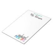 学長パーソナライズされたの机から ノートパッド (アングル)