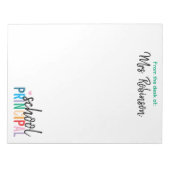 学長パーソナライズされたの机から ノートパッド (正面)