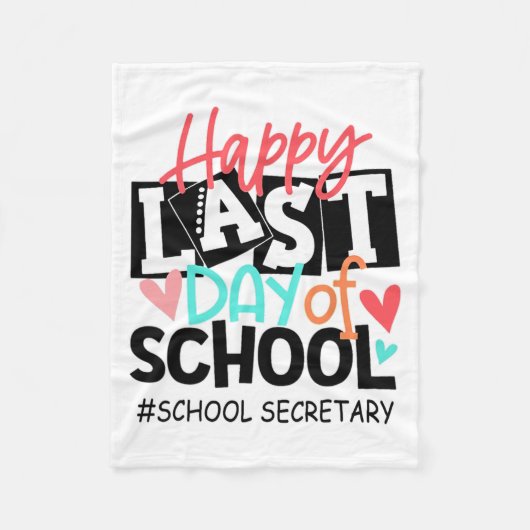 学長卒業おもしろいの最終日 フリースブランケット (正面)