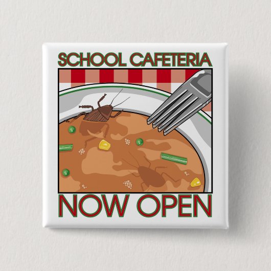 学食ボタン 缶バッジ (正面)