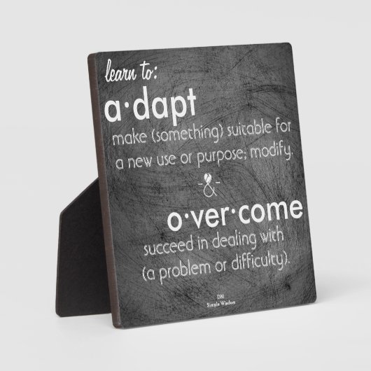 学：適応と克服 フォトプラーク (正面)