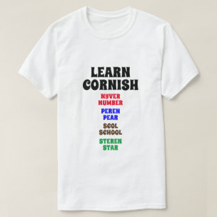 学Cornish – 数字、梨、学校、星 Tシャツ