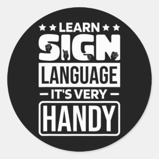 学Sign Language It'S Very Handy1 ラウンドシール