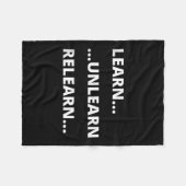 学Unlearnレラーンやる気を起こさせる引用文 フリースブランケット (正面(横))