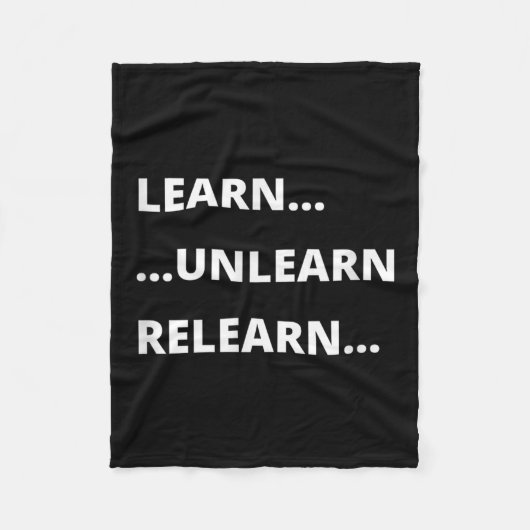 学Unlearnレラーンやる気を起こさせる引用文 フリースブランケット (正面)