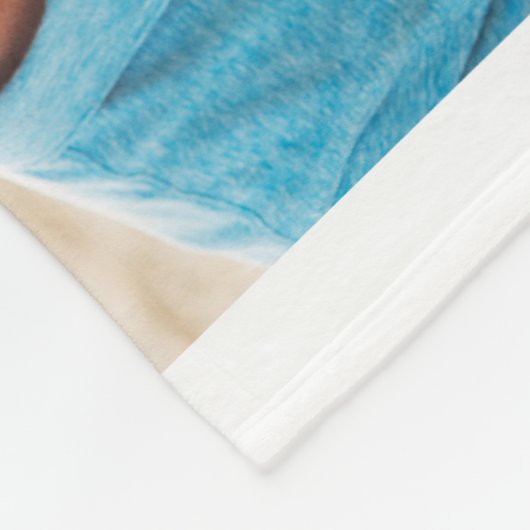 孫おじいちゃんあなたは最高の7フォトコラージュ フリースブランケット (角)