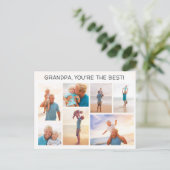 孫おじいちゃんあなたは最高の7フォトコラージュ ポストカード (スタンド正面)