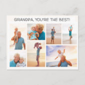 孫おじいちゃんあなたは最高の7フォトコラージュ ポストカード (正面)