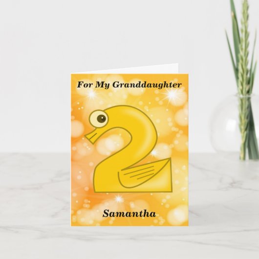 孫おもしろいの2回目の誕生日 カード (正面)