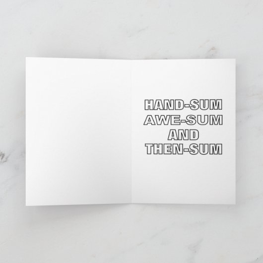 孫おもしろいハッピーバースデー願い カード (内部)