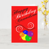孫おもしろいハッピーバースデー願い カード (黄色い花)